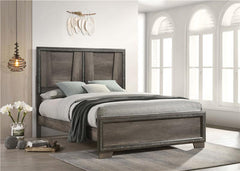 Janine Wood Eastern King Panel Bed Grey - 223551KE