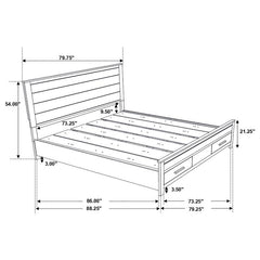 Woodmont California King Storage Bed Rustic Golden Brown - 222631KW