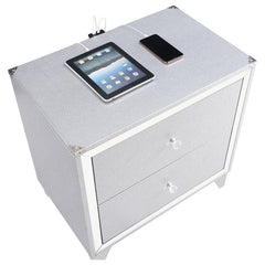 Larue 2-drawer Nightstand Silver - 224492