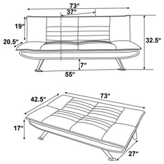 Julian Upholstered Tufted Convertible Sofa Bed Grey - 503966