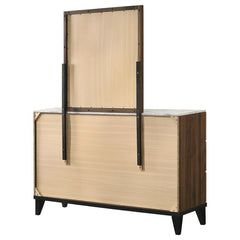Mays 6-drawer Dresser with Mirror Walnut - 215963M