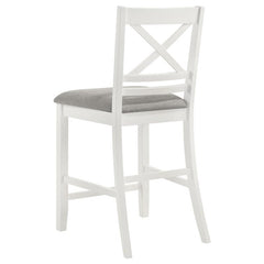 Hollis X-Back Counter Height Dining Chairs White and Grey (Set of 2) - 122249