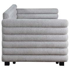 Patricia Boucle Upholstered Twin Day Bed with Trundle Grey - 300718