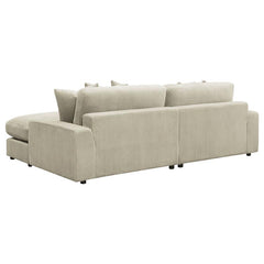 Blaine Upholstered Reversible Chaise Sectional Sofa Sand - 509899