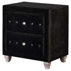 Deanna 2-drawer Rectangular Nightstand Black - 206102