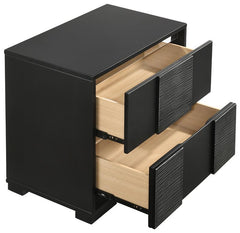 Blacktoft 2-drawer Nightstand Black - 207102