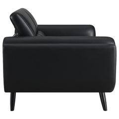 Shania 2-piece Upholstered Low Back Sofa Set Black - 509921-S2