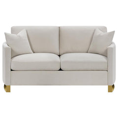 Corliss 3-piece Upholstered Arched Arm Sofa Set Beige - 508821-S3