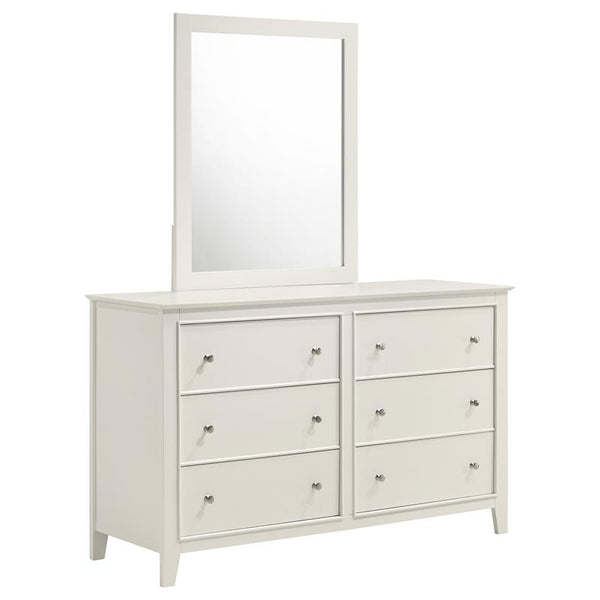 Selena 6-drawer Dresser with Mirror Cream White - 400233M