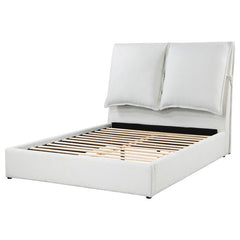 Gwendoline Upholstered Eastern King Panel Bed White - 306040KE