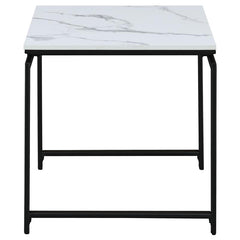 Clark 3-piece Faux Marble Top Coffee Table Set White - 708153