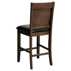 Dewey Upholstered Counter Height Chairs with Footrest (Set of 2) Brown and Walnut - 115209