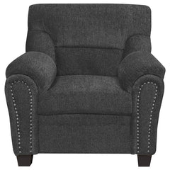 Clementine 3-piece Upholstered Padded Arm Sofa Set Grey - 506574-S3