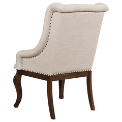 Brockway Tufted Arm Chairs Cream and Antique Java (Set of 2) - 110313