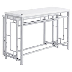 Jackson 4-piece Multipurpose Counter Height Table Set White and Chrome - 182714