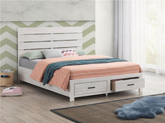 Brantford Wood Queen Panel Bed Coastal White - 207050Q