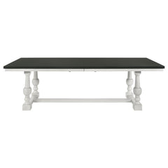 Aventine Rectangular Dining Table with Extension Leaf Charcoal and Vintage Chalk - 108241