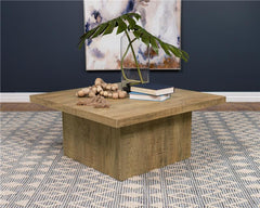 Devar Square Engineered Wood Coffee Table Mango Brown - 708068