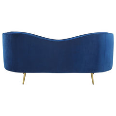 Sophia Upholstered Channel Tufted Loveseat Blue - 506862