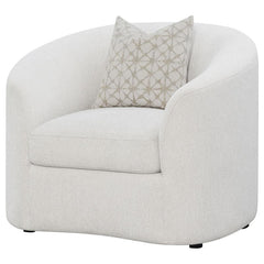 Rainn Boucle Upholstered Sloped Arm Accent Chair Latte - 509173