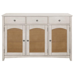 Kirby 3-drawer Rectangular Server with Adjustable Shelves Natural and Rustic Off White - 192695