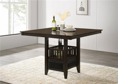 Jaden Square Counter Height Table with Storage Espresso - 100958