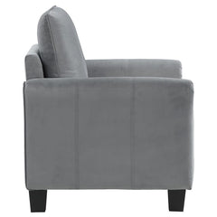 Davis 3-piece Upholstered Rolled Arm Sofa Grey - 509634-S3