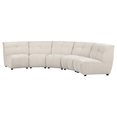 Charlotte 5-piece Upholstered Modular Sectional Sofa Ivory - 551300-S5