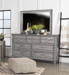 Avenue 8-drawer Dresser with Mirror Weathered Grey - 224033M