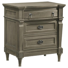 Alderwood 3-drawer Nightstand French Grey - 223122