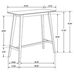 Finnick Rectangular Bar Table Walnut - 101436