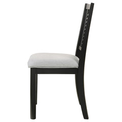Appleton Ladder Back Dining Side Chair Black Washed and Light Grey (Set of 2) - 110282