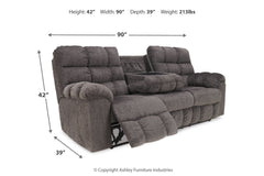 Acieona Reclining Sofa with Drop Down Table - 5830089