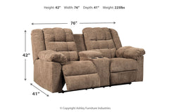 Workhorse Reclining Loveseat with Console - 5840194