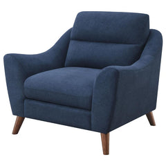 Gano Upholstered Sloped Arm Accent Chair Navy Blue - 509516