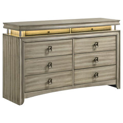 Giselle 4-piece Queen Bedroom Set Rustic Beige - 224391Q-S4