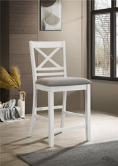 Hollis X-Back Counter Height Dining Chairs White and Grey (Set of 2) - 122249