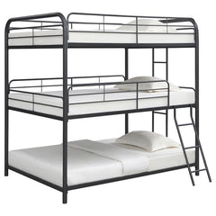 Garner Metal Full Triple Bunk Bed Gunmetal - 400779