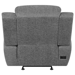 Bahrain Upholstered Power Glider Recliner Charcoal - 609543P