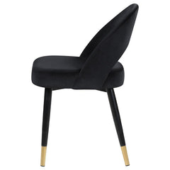 Lindsey Arched Back Upholstered Side Chairs Black (Set of 2) - 193562