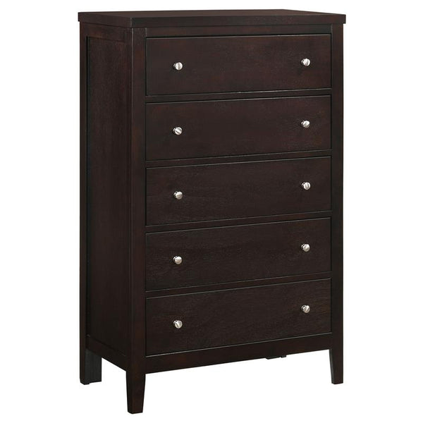 Carlton 5-drawer Rectangular Chest Cappuccino - 202095