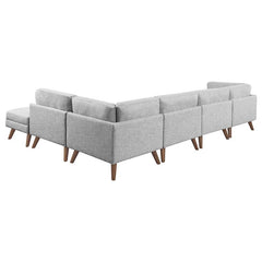 Churchill 6-piece Upholstered Modular Sectional Sofa Grey - 551301-SET
