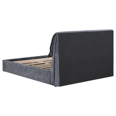 Laurel Upholstered Queen Panel Bed Dark Grey - 306041Q