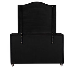 Deanna 7-drawer Rectangular Dresser with Mirror Black - 206103M