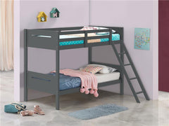 Littleton Wood Twin Over Twin Bunk Bed Grey - 405051GRY