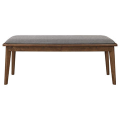 Everett 6-piece Faux Marble Top Dining Table Natural Walnut and Grey - 192761-S6
