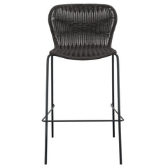 Mckinley Upholstered Bar Stools with Footrest (Set of 2) Brown and Sandy Black - 192040
