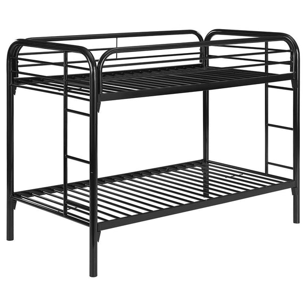 Morgan Metal Twin Over Twin Bunk Bed Black - 2256K