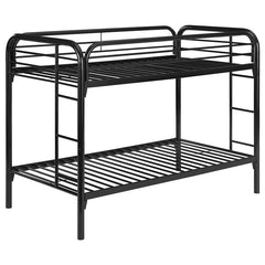 Morgan Metal Twin Over Twin Bunk Bed Black - 2256K