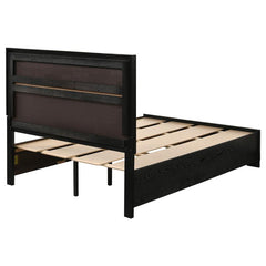 Miranda Wood Full Storage Panel Bed Black - 206361F